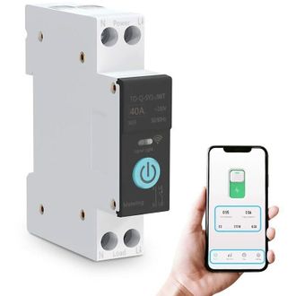 OEM Interruptor Wifi Inteligente Crezuo, Disyuntores Dom&eacute;sticos, Control Remoto Por Tel&eacute;fono M&oacute;vil, 3 Modos De Sincronizaci&oacute;n Para Electrodom&eacute;sticos (40a)