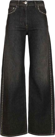 Versace Black Straight High Rise Jean