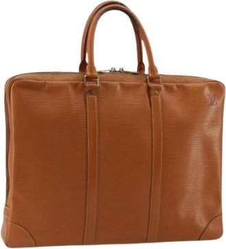 Louis Vuitton Pre-owned Handbags, female, Brown, Size: ONE SIZE Pre-owned Porte-Documents Voyage Business Bag
