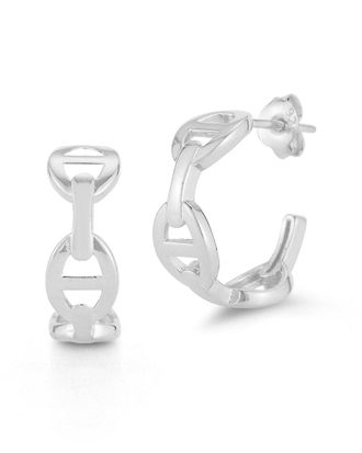 Chloe and Madison Chloe And Madison Silver Mariner Link Hoops