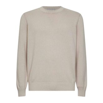 D4.0 Round-neck Knitwear, male, Beige, Size: 3XL Crewneck Sweater