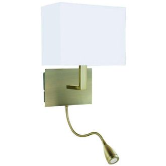 Searchlight Searchlight - 1 Light Flexible Indoor Wall Light Antique Brass, E27