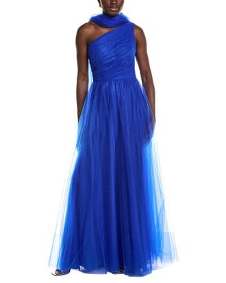 Rene Ruiz Pleated Tulle Gown