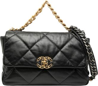 Chanel Pre-owned Quilted Leather Shoulder Bag - Dames - Vintage Schoudertas - Zwart - ONE Size - Leer - Vintage