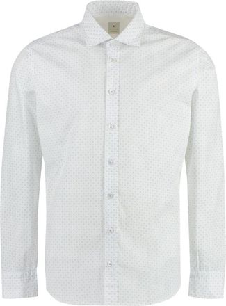 Bastoncino Katoenen overhemd - Heren - Zakelijke Overhemden - Wit - 5XL - Katoen - Overhemden