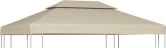 vidaXL Cubierta De Repuesto De Cenador 310 G/m&sup2; Beige 3x4 M Vidaxl