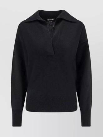 Tom Ford cashmere ribbed v-neck long-sleeve jumper