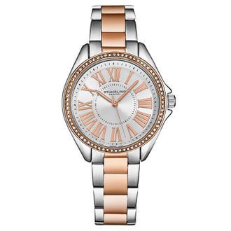 Stührling Womens The Dynasty 4025 Japanese Quartz Crystal Bezel 40mm Watch - Rose - One Size
