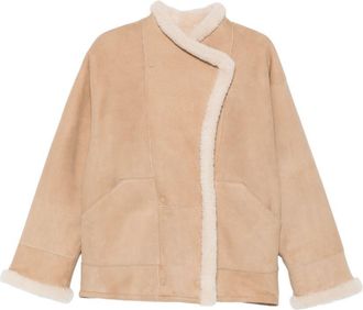 Closed Gesloten shearling jasje met dubbele rij knopen