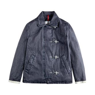 Fay Giubbotto 4 Ganci - Heren - Spijkerjassen - Blauw - L - Denim - Jassen