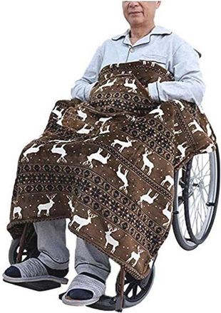 No Brand Manta Polar Con Bolsillos, Apta Para Sillas De Ruedas, Tanto Para Uso Interior Como Exterior