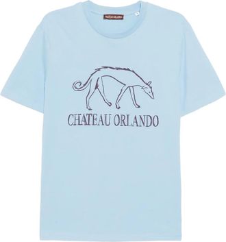 Chateau Orlando hound-print T-shirt - Blue