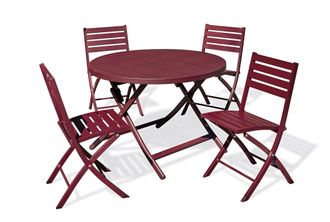 DCB Garden Citygarden - Marius - Conjunto De Comedor De Jard&iacute;n 4 Plazas De Aluminio - City Garden