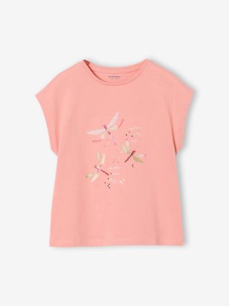 Vertbaudet M&auml;dchen T-Shirt mit Tierprint aprikose