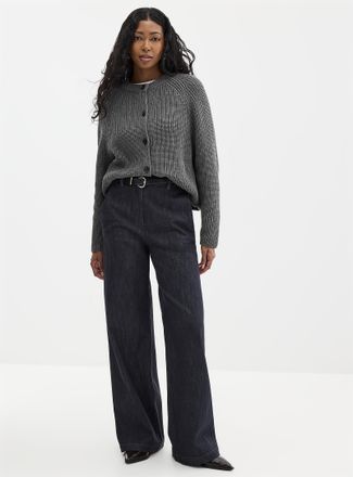 Marc O'Polo Womens Charcoal dress jean Fit: Wide leg, high rise