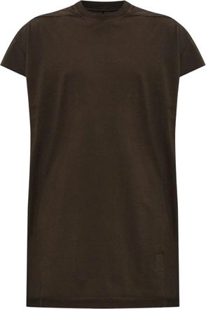 Rick Owens T-shirt met decoratieve streep - Heren - T-shirts - Bruin - 2XL - Katoen - Tops