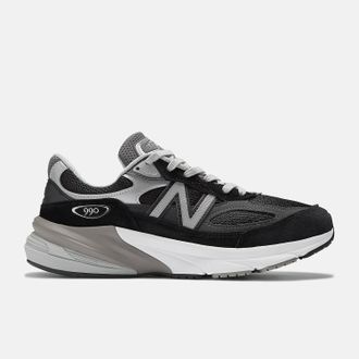 New Balance Mens 990V6 Made In Usa Running Shoes In Black/white