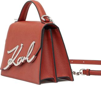 Karl Lagerfeld Borsa a tracolla con applicazione logo - Marrone