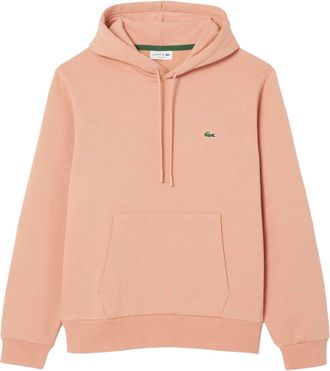 Lacoste Mens Cotton Fleece Hoodie in Orange - Size X-Small