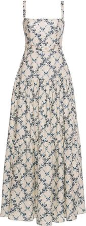 Agua Bendita Abito lungo Lima Gloriosa a fiori - Toni neutri