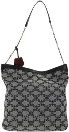 Celine Pre-owned Shoulder Bags, female, Gray, Size: ONE SIZE Pre-owned Vintage Shoulder Bag