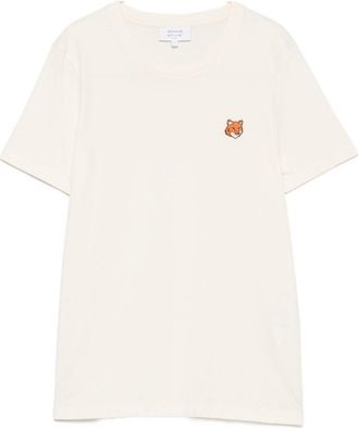 Maison Kitsun&eacute; T-shirt in cotone con testa di volpe Maison Kitsune
