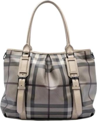 Burberry Pre-owned Handbags, female, Gray, Size: ONE SIZE Pre-owned The Northfield Handbag