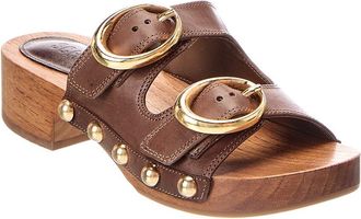 Schutz Schutz Juno Mid Block Leather Sandal