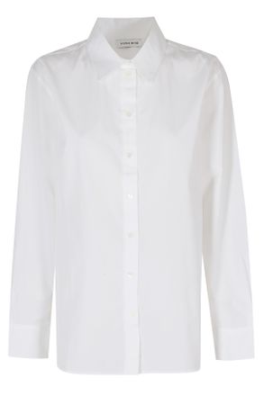 Anine Bing White Essie Classic Oversized Cotton Shirt