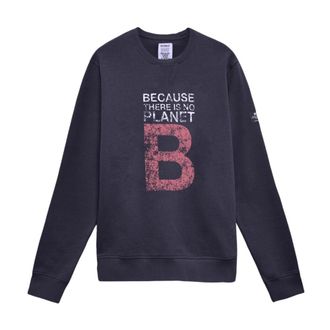 Ecoalf Sweatshirts, male, Blue, M, Long Sleeve Blue Front Print Cotton Top