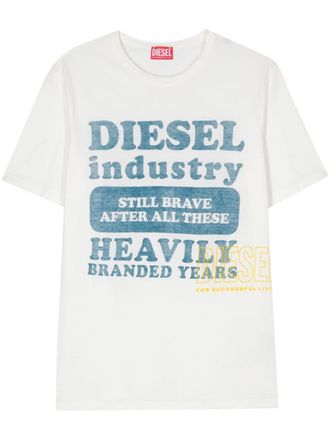 Diesel T-Just-N9 logo-print T-shirt - men - Cotton - S - White