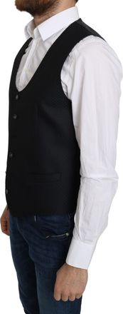 Dolce & Gabbana Cotton-Silk Formal Vest - Black