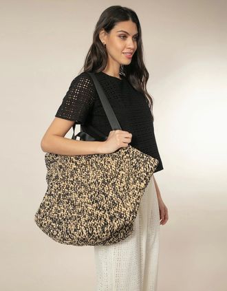 Nooki Design Womens Larkin Shopper - Black Mix - Size: ONE