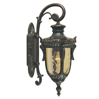 Netlighting Philadelphia 1 Light Outdoor Small Wall Lantern Light Old Bronze IP44 E27 in Brown