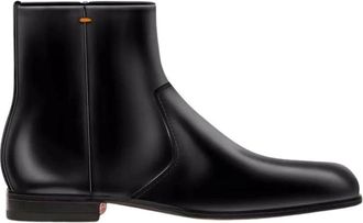Santoni Brando Chelsea Boot - Heren - Schoenen - Zwart - Maat: 43 EU Zijde
