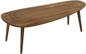 Dmora Mesa De Caf&eacute; Dgalluzz, Mesa De Centro Baja, Revistero Para Sof&aacute;, Estante De La Sala De Estar, 115x50h38 Cm, Nuez - Dmora