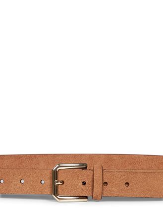 Brunello Cucinelli Mens Leather Belt, Reversed Brown Calf