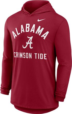 Nike Alabama Campus Arch Nike Mens Dri-FIT College Long-Sleeve Hooded T-Shirt in Red | 01NB69WABN-SSR