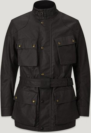 Belstaff Trialmaster Motorcycle Icon Jacket Mens Waxed Cotton Black Size 3XL