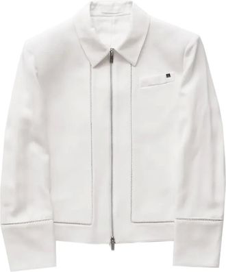 Helmut Lang Bomber con zip - Bianco