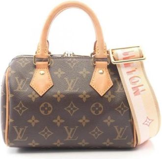 Louis Vuitton Tweedehands Canvas Louis Vuitton tassen - Dames - Vintage Handtas - Bruin - ONE Size - Vintage