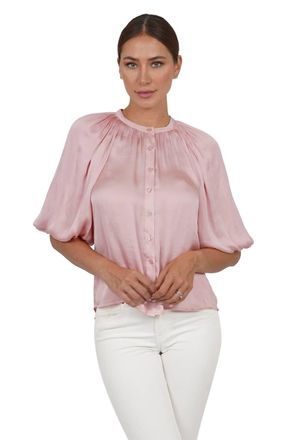 Love Token Odette Puff Sleeve Blouse In Pink