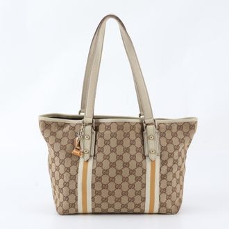 Gucci Gg Canvas Brown Gg Canvas Handbag Tote Bag (Pre-Owned)