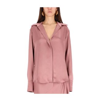Dries Van Noten Overhemden, Dames, Roze, S, Celinta Shirt