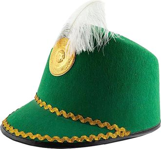 Generic Mens Cowboy Costumes for Adults Guard Hat Drum High Top Honor Cap (Green, One Size)
