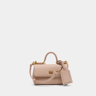 Dolce & Gabbana Womens Top Handle Bag Pink Calfskin