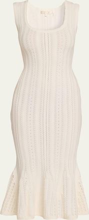 LoveShackFancy Tayleen Stretch Pointelle Midi Dress