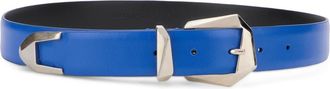 Alberta Ferretti Leather Belt - female - Alberta Ferretti - Belts - Blue - S - Accessories