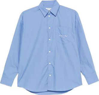 Sporty & Rich Logo-embroidered Chest-pocket Shirt