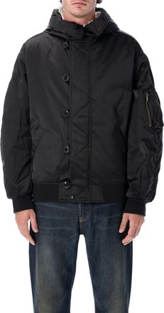 Isabel Marant Isabel Marant Mens Elroy Short Quilted Satin Nylon Coat - Black - Size Large
